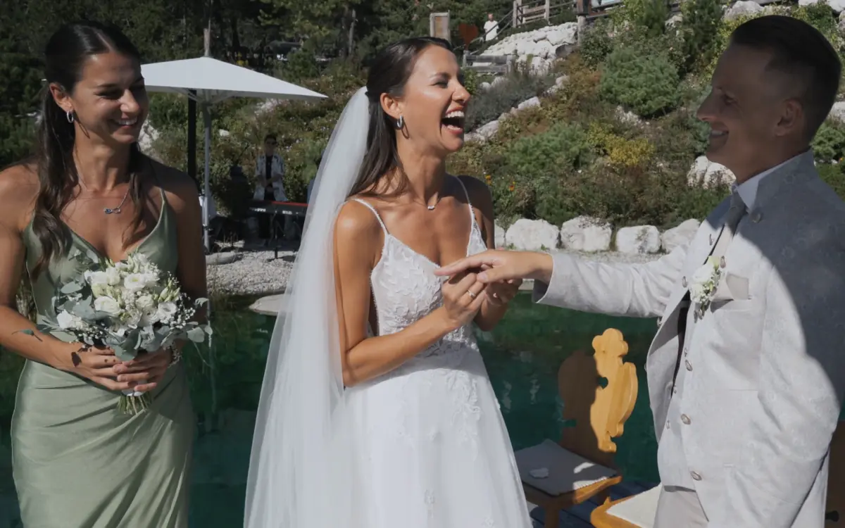 Filmproduktion Tirol – Brautpaar Brautpaar bei einer Hochzeit in Tirol